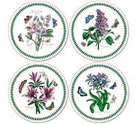 Portmeirion Botanic Garden Tovagliette Rotonde S/4 (m), Tavola con Retro in Sughero, Multicolore, 4 unità