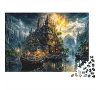 Porto castello sogni Puzzle 1000 Pezzi In carta Premium, Un Set Di Puzzle A Rompicapo Per Antistress Adulti, Ideale Per Puzzle Da Incorniciare, Regalo Di Compleanno 70x50cm/1000pcs