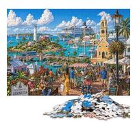 Porto delle Bermuda Puzzle in Legno 1000 Pezzi Adulti E Ragazzi,Sfida Impossibile,dai 14 Anni Nave da crociera,Decorazione Casa,Gioco Educativo,Legno,Idea Regalo,Antistress (75x50cm)