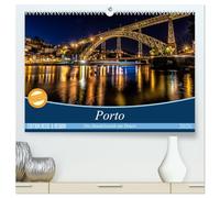 Porto - Die Handelsstadt am Douro (hochwertiger Premium Wandkalender 2026 DIN A2 quer), Kunstdruck in Hochglanz: Farbenfrohe, leuchtende Ansichten der Weltkulturerbe-Stadt Porto.
