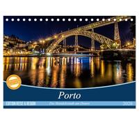 Porto - Die Handelsstadt am Douro (Tischkalender 2026 DIN A5 quer), CALVENDO Monatskalender: Farbenfrohe, leuchtende Ansichten der Weltkulturerbe-Stadt Porto.