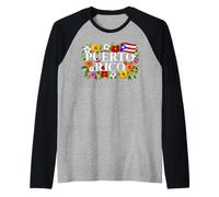 Porto Rico Bandiera portoricana Orgoglio portoricano Maglia con Maniche Raglan