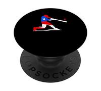 Porto Rico Baseball PR Batter Classic Flag Boricua Sport PopSockets PopGrip Adesivo