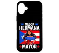 Porto Rico Mejor Hermana Mayor edizione Queen Flag Custodia per iPhone 16 Plus