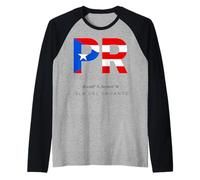 Porto Rico PR Bandiera Isla del Encanto Heritage Month Maglia con Maniche Raglan