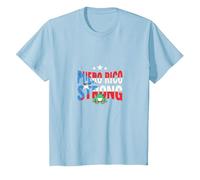 Porto Rico Strong: Patriottico Coqui Frog Pride Maglietta, Bambini, Celeste, 12 Anni