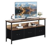 PortoAlegre Mobile TV basso per TV fino a 55 pollici - Mobile TV con 2 scomparti aperti e 3 cassetti - Vano in legno per soggiorno, sala da pranzo, camera da letto - 120 x 57 x 30 cm - Vintage