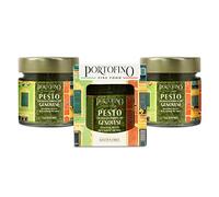Portofino Fine Food - Pesto Genovese con Basilico Genovese DOP - 3 x 100 g