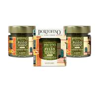 Portofino Fine Food - Pesto Genovese con Basilico Genovese DOP senza Aglio - 3 x 100 g