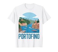 Portofino Italia Scenic Harbour Coastal Souvenir Maglietta