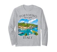 Portofino Italia Souvenir per Ragazze Donne Famiglia Europa Viaggio Maglia a Manica