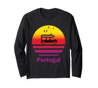 Portogallo camper van vintage tramonto retrò mare portoghese Maglia a Manica