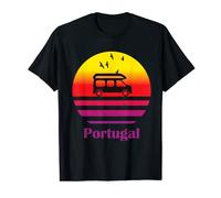 Portogallo camper van vintage tramonto retro mare portoghese Maglietta