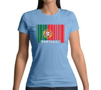 Portogallo Codice a Barre Bandiera - Donna T-Shirt - Portoghese Lisbona Città