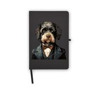 Portoghese Water Aristocrat - Taccuino con pagine bianche, copertina in ecopelle, agenda, diario, quaderno di lavoro