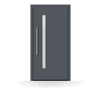 Portoncini in alluminio, grigio antracite RAL 7016, 700 x 1900 mm, isolamento termico, CarbonCore, modello Livorno, configura individualmente