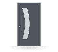 Portoncini in alluminio, grigio antracite RAL 7016, 800 x 1950 mm, isolamento termico, Schüco, modello Cagliari, configura individualmente