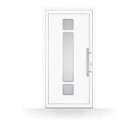 Portoncini in pvc, doppi vetri, bianco, 760 x 1885 mm ou su misura, modello Acireale, configura individualmente