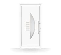 Portoncini in pvc, doppi vetri, bianco, 760 x 1885 mm ou su misura, modello Avellino, configura individualmente