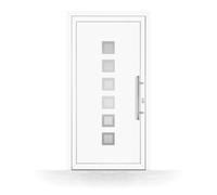 Portoncini in pvc, doppi vetri, bianco, 760 x 1885 mm ou su misura, modello Bisceglie, configura individualmente