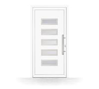 Portoncini in pvc, doppi vetri, bianco, 760 x 1885 mm ou su misura, modello Rho, configura individualmente