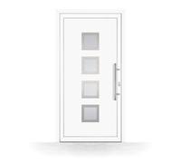 Portoncini in pvc, doppi vetri, bianco, 760 x 1885 mm ou su misura, modello Velletri, configura individualmente