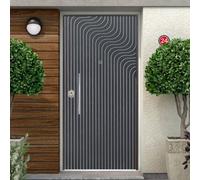 Portoncino Blindato con Pannello Flux Grigio da Esterno in Vetroresina