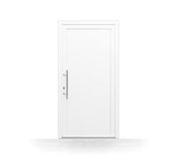 Portoncino d'ingresso, con vetro, pvc, bianco, 760 x 1885 mm o su misura, modello Guidonia Montecelio, configura individualmente