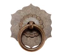 Portone batacchio 2pcs 35mm Mobili Vintage Rame Raccordi in rame Maniglia per porta Pull Anello Buscamento Classico Esagono Esagono Manico (Color : A)