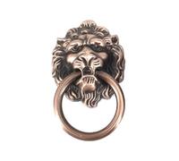 Portone Batacchio,Battente 2pcs Antique Chic Dresser manopole di tiri del cassetto Anelli tira Lion Head Mobili Perno portello Battente Kitchen Cabinet Handle(Red Copper)