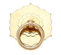 Portone Batacchio,Battente 35 Millimetri Antichi Mobili D'epoca In Rame Raccordi Maniglia Dell'anello Di Tiro Knock Classica Hexagon Battente(B)