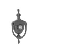 Portone Batacchio,Battente 4 Pezzi 5/6 Pollici In Lega Di Zinco Batacchio For Porta Spioncino Ad Alta Definizione 180 ° Spessori Da 1,38 A,97(6 inch -Black)