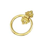 Portone Batacchio,Battente Batacchio For Porta In Ottone Anticato, Fatto A Mano, Maniglia D'ingresso Rustica, Casa E Giardino(80mm Gold color)