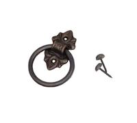 Portone Batacchio,Battente Batacchio For Porta In Ottone Anticato, Fatto A Mano, Maniglia D'ingresso Rustica, Casa E Giardino(60mm Black color)