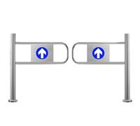 Portone dell'oscillazione di sicurezza, barriera automatica a molla del metallo di chiusura per il supermercato e le navate industriali, portone durevole dell'entrata di 90°