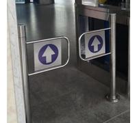 Portone di chiusura automatico dell'oscillazione di sicurezza, porta dell'acciaio inossidabile per i supermercati & le biblioteche, soluzione pedonale durevole del controllo di accesso