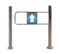 Portone girevole della barriera dell'acciaio inossidabile, dispositivo di apertura dell'entrata di 90° per i supermercati e le fabbriche, sistema del controllo di accesso della porta della molla di
