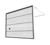 Portone sezionale bianco, porta da garage, modello basic, Tipo di apertura elettrica, Bianco, 2000 x 1900 mm, configurabile su misura