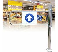 Portone universale dell'oscillazione del metallo, singola barriera di sicurezza automatica della primavera di direzione per le entrate del supermercato, portone del controllo di accesso del negozio di