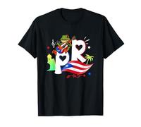 Portoricano Cuore Perto Rico Bandiera Boricua Puertorro Maglietta