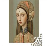 Portrait of A Pakistani Principessa Puzzle Per Adulti |Splendido sari| 70x50cm/1000pcs Puzzle Giochi EduGattoivi,decorazioni Per La Casa