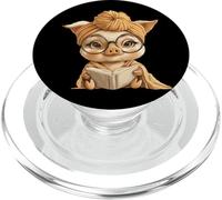 Portrait, piccolo, libro, lettura, animale, amante, grafico, ritratto PopSockets PopGrip per MagSafe