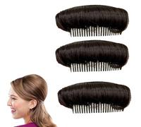 Portrayi Tampone Invisibile Per Capelli, Protuberanze Per Capelli Per L'inserimento Di Volume, Tampone Invisibile Per Capelli, Clip Per Capelli Naturali Per Il Volume (Nero marrone)