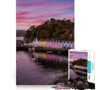 Portree - Isola di Skye - Scozia Puzzle da 1000 pezzi per ragazzi Gioco di logica e logica Semplice e divertente Bordi lisci Elegante regalo (50x75cm)