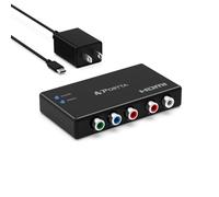 PORTTA Convertitore da componente a HDMI, adattatore video RGB/YPbPr/5 RCA a HDMI, supporta 1080p 60Hz, compatibile con PS2, PS3, Xbox 360, DVD, Wii, HDTV, monitor, proiettore