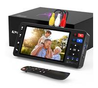 PORTTA Convertitore da VHS a digitale VD20P con schermo HD da 5", registratore video, conversione in MP4, compatibile con VHS, Hi8, Mini DV, console di gioco (richiede lettore VHS/DVD/videocamera)