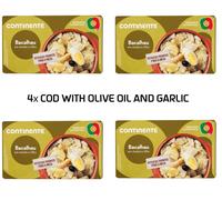 Portugal CodFish in olio d'oliva con lattine di aglio 4 x 120 G 4 x 4,07 once...