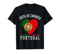 Portugal Flag Heart Costa De Caparica City Maglietta