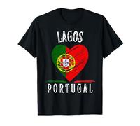 Portugal Flag Heart Lagos City Maglietta