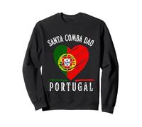 Portugal Flag Heart Santa Comba Dao City Felpa